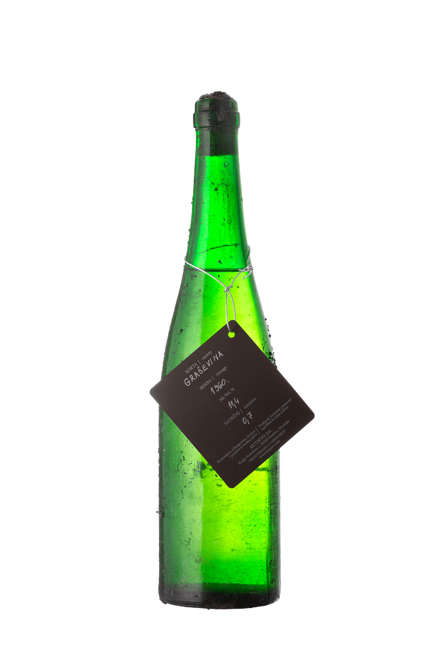 Arhivsko bijelo vino Graševina 1960, butelja 0,70l