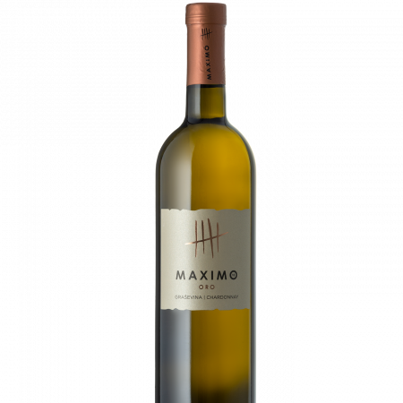 Bijelo vrhunsko vino kupaža Maximo Oro butelja 0.75L- vinarija Kutjevo
