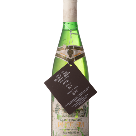 Arhivsko bijelo vino Pinot sivi kasna berba 1992, butelja 0,75l
