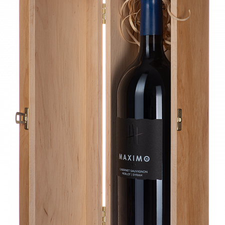 Crno vrhunsko vino Maximo Nero magnum 1.5L uz drvenu kutiju- vinarija Kutjevo